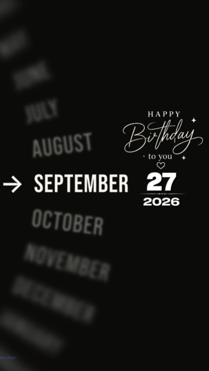 Septmber 27th Brthdy