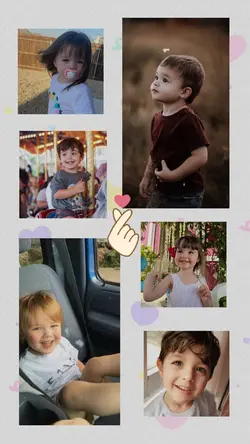 Colagem foto criança