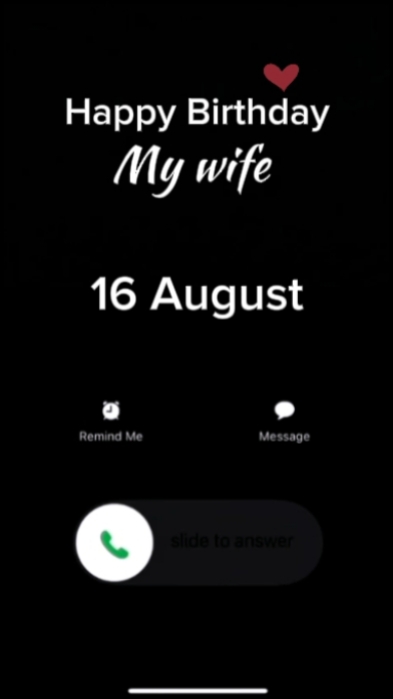 HBD wife 16 August