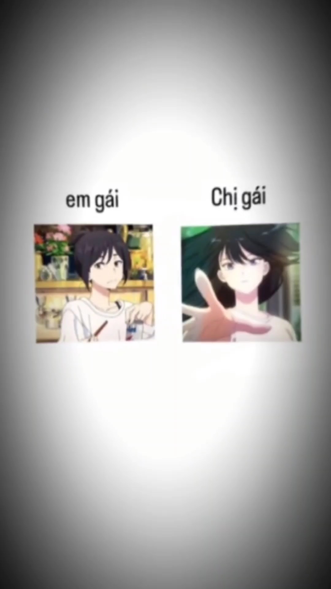 em gái và chị gái 