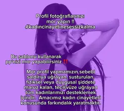 Mor profil fotoğrafı