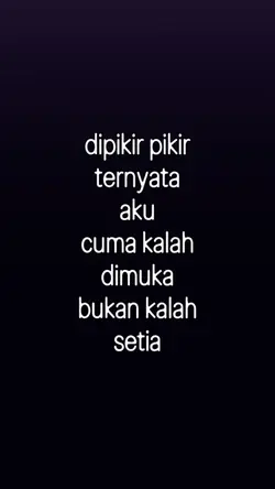 dipikir pikir aku