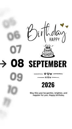 BIRTHDAY 8 SEPTEMBER