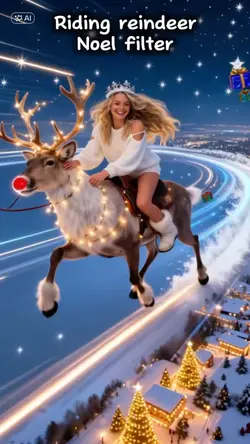 Riding reindeer