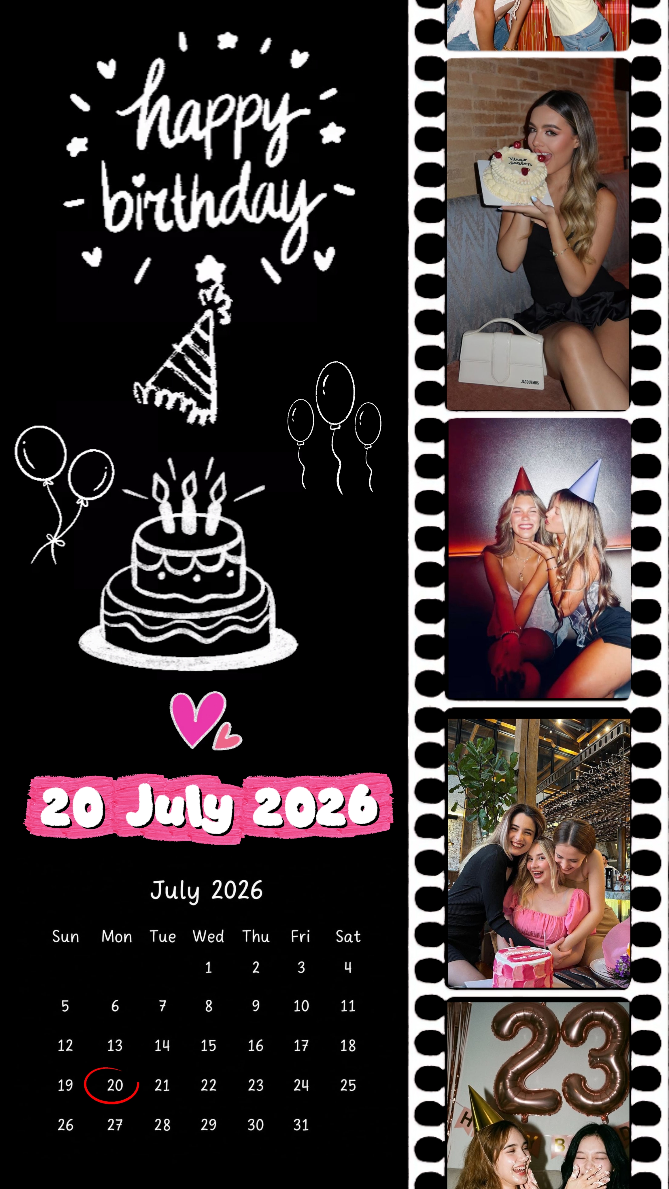 Birthday 20 july 