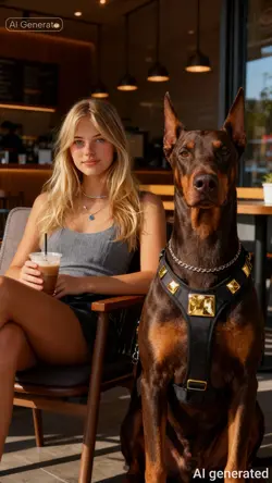 With Doberman