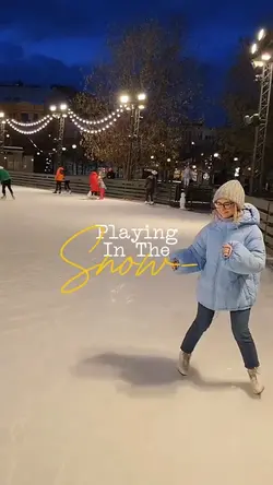 playing in the snow