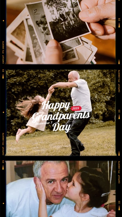 Happy grandparents 