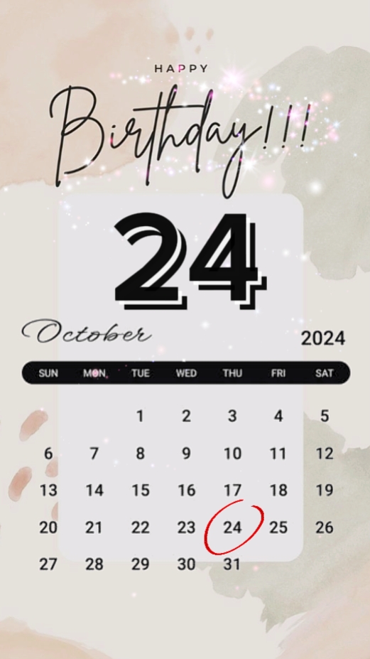 HBD 24 OCT 2024