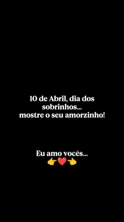 dia dos sobrinhos.