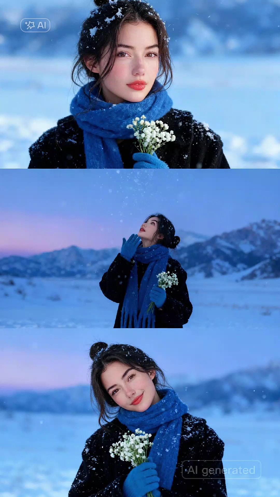 Sessão de fotos de neve 