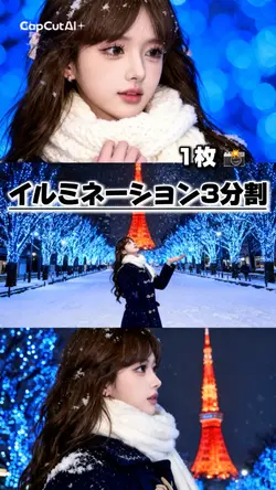 SNSで大バズり◆イルミネーション3分割