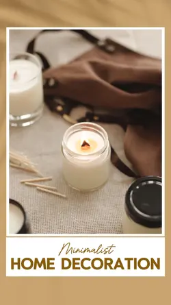 C2B Minimalist Style Home Decoration Industry Premium Candles Template Tiktok