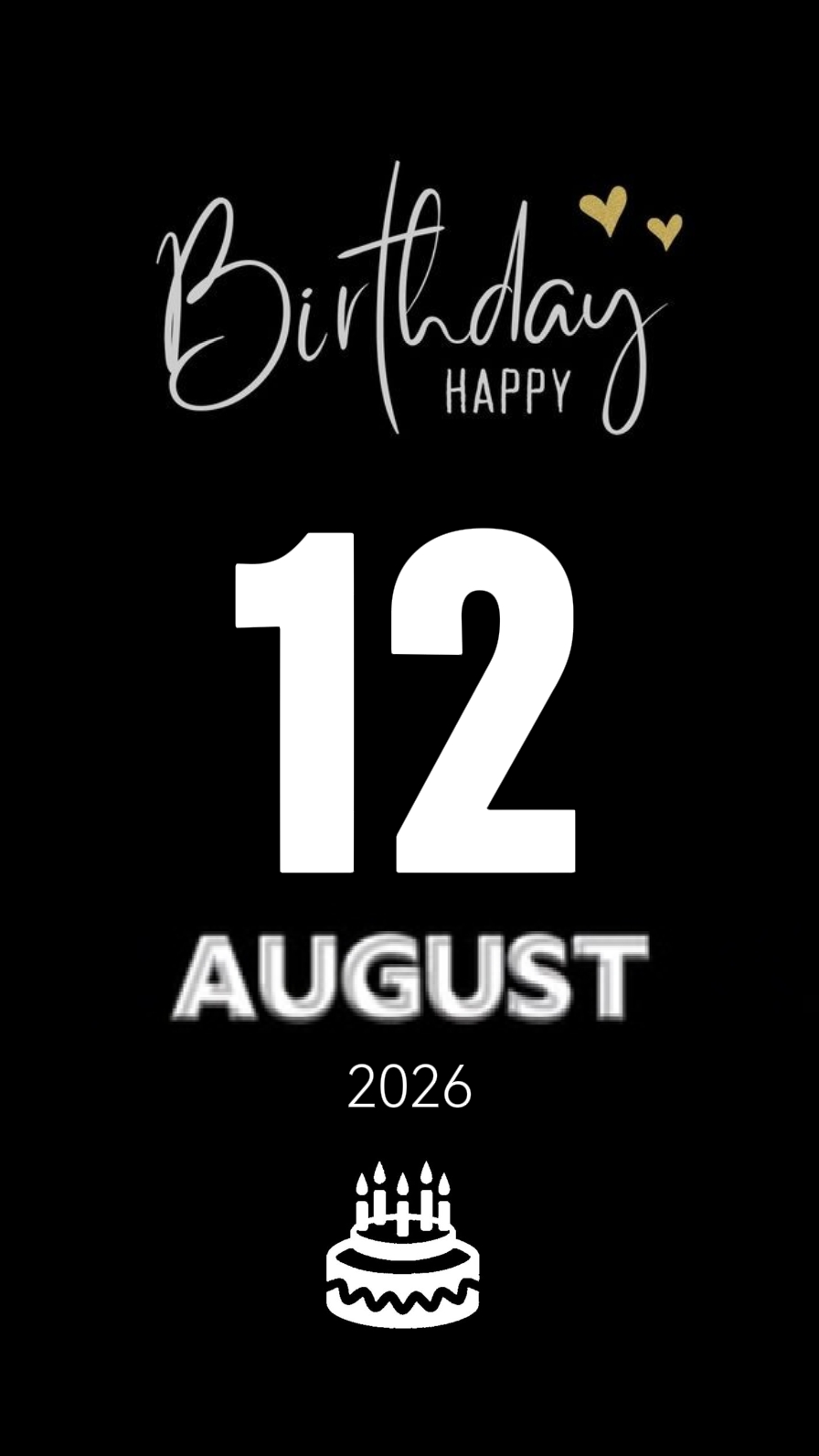 Birthday 12 August