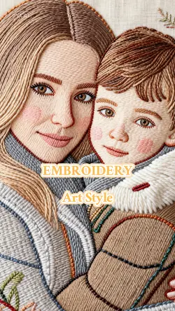 Embroidery art style