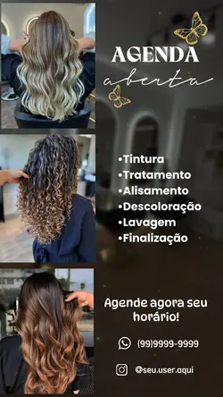 Agenda aberta cabelo