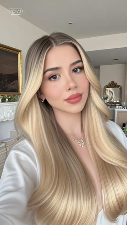 efek rambut blonde
