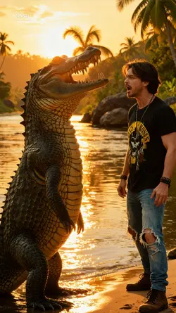 crocodile vs man