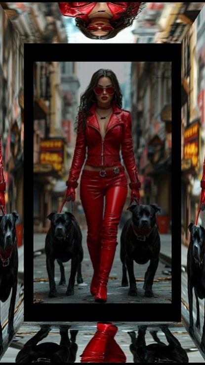 girl and pet