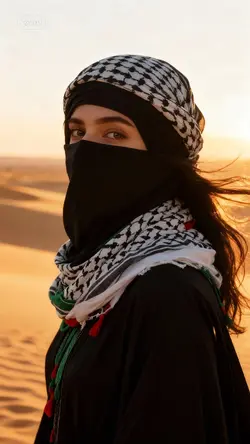 Desert Veiled Woman