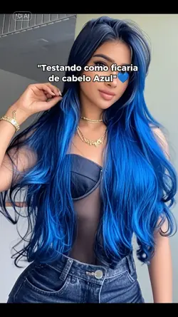 cabelo azul
