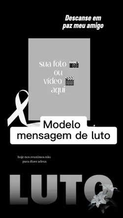 Mensagem de luto 