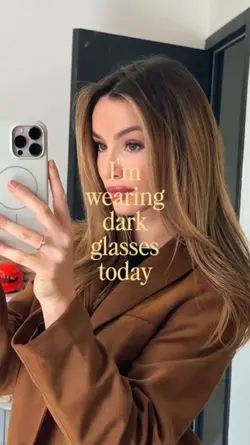 wearing dark glasses