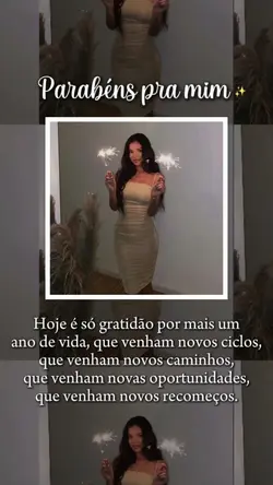 parabéns pra mim