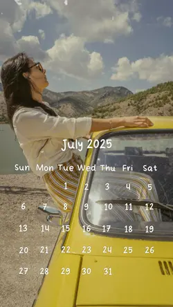 JULY CALENDAR 2025