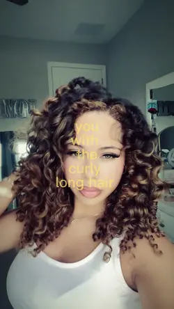 Curly long hair