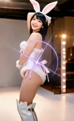 白バニーで長く踊る
