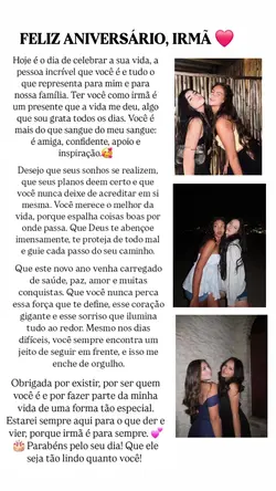 Parabéns irmã