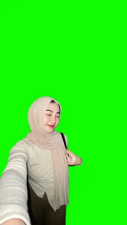 green screen cewek