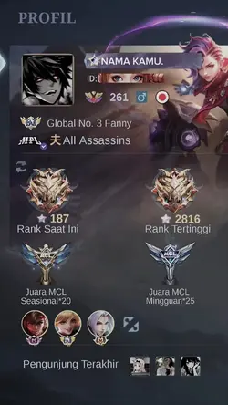 nama dan profil bisa