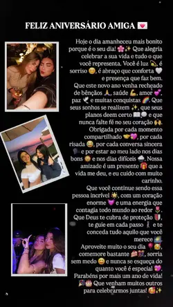 Parabéns amiga 