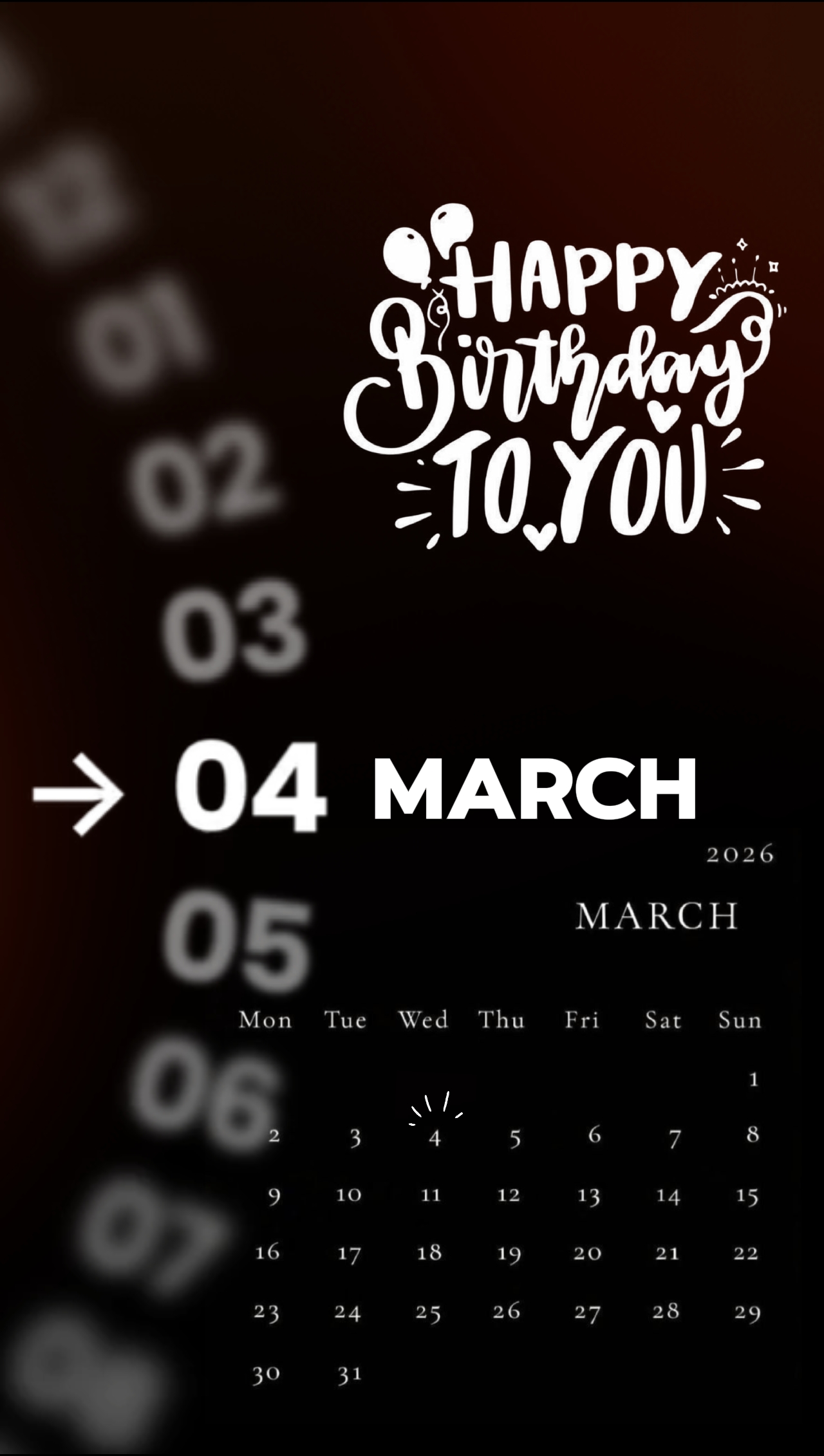 HBD 04 MARS