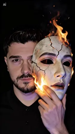 Fiery mask