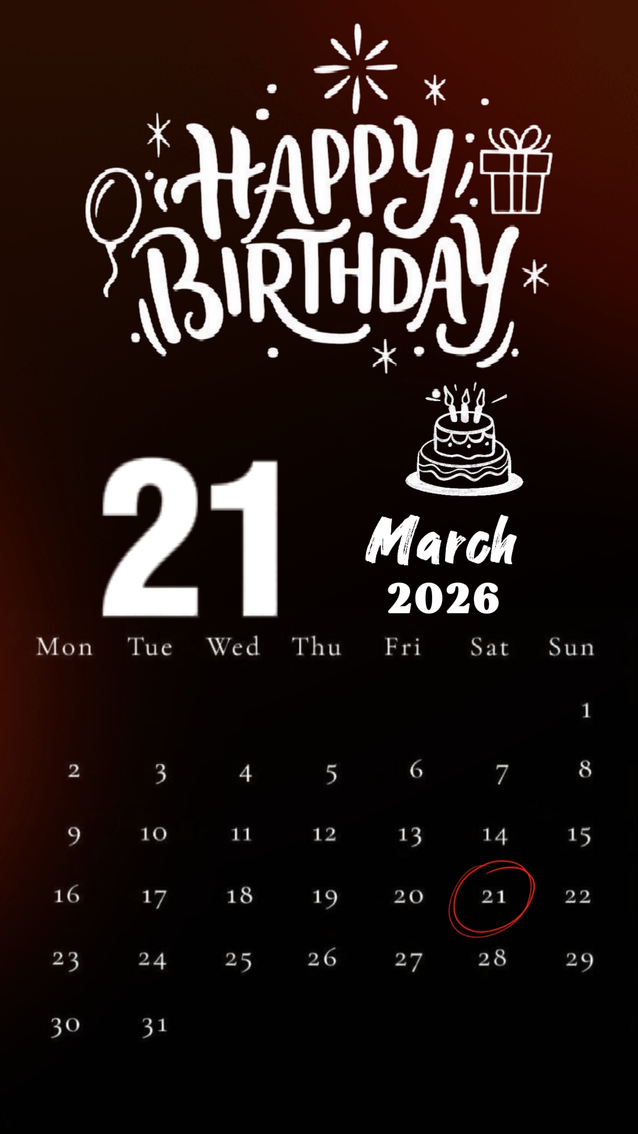 HBD 21 MARS