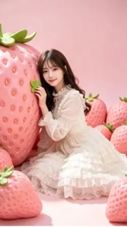 大きないちごと私🍓AI風③