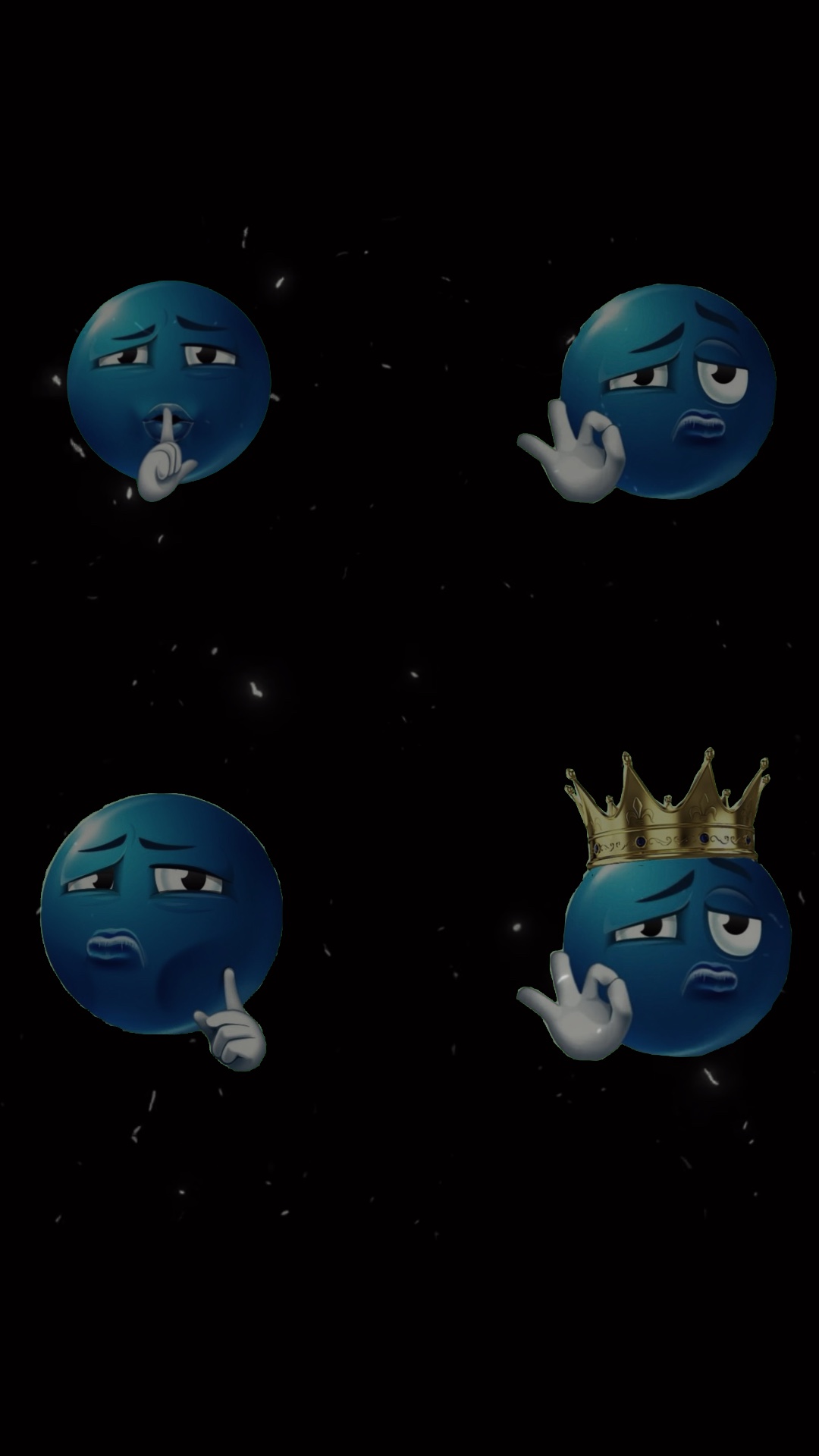 Blauer Emoji-Trend