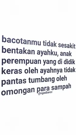 bacotanmu tidak