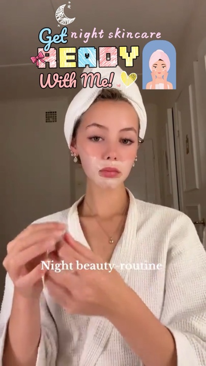 GRWM night skincare 