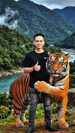 dipeluk harimau 