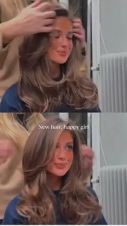 New hair happy girl