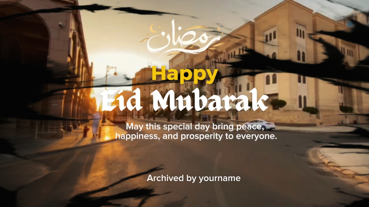 Glücklich eid mubarak
