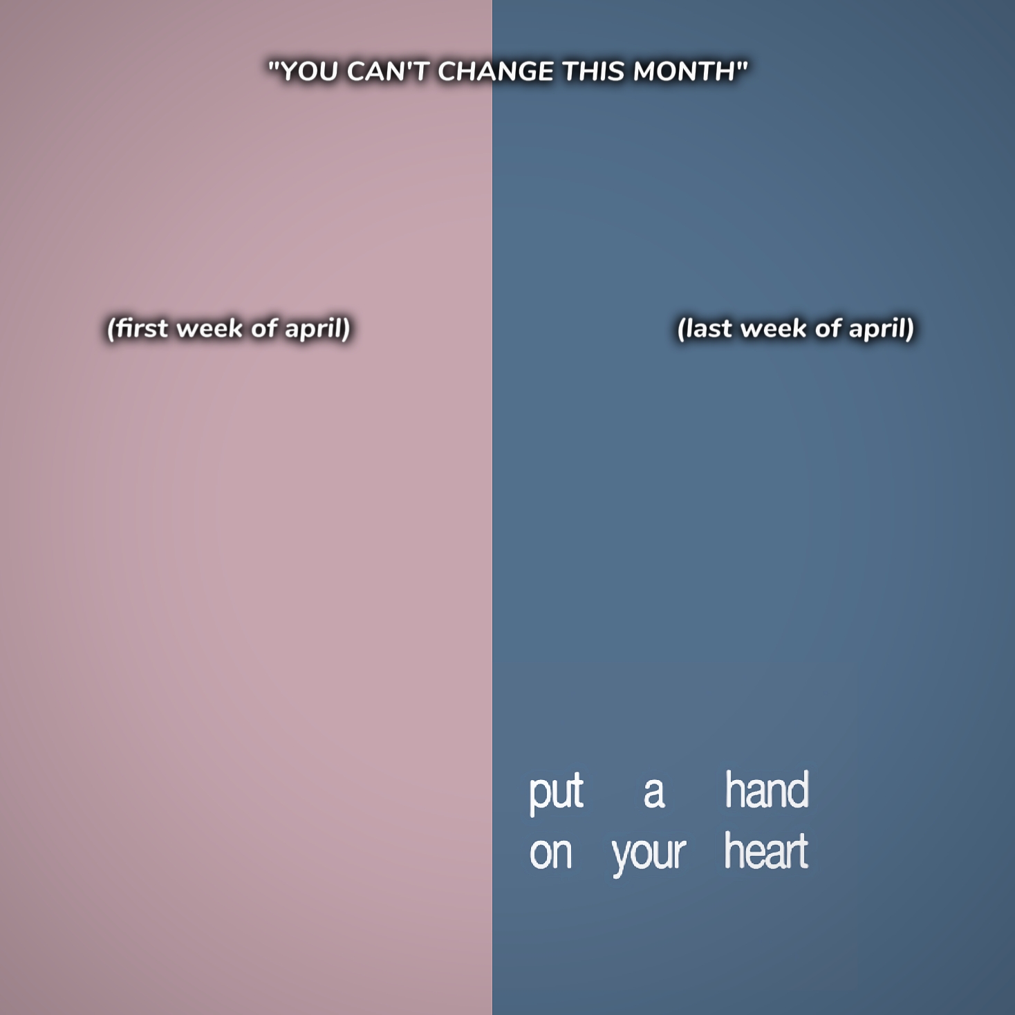 you can't change 