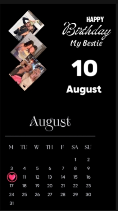 HBD Bestie 10 August