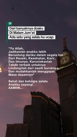 Doa malam jumat. 
