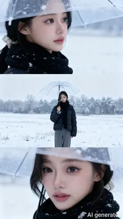 Ghép ảnh dưới tuyết