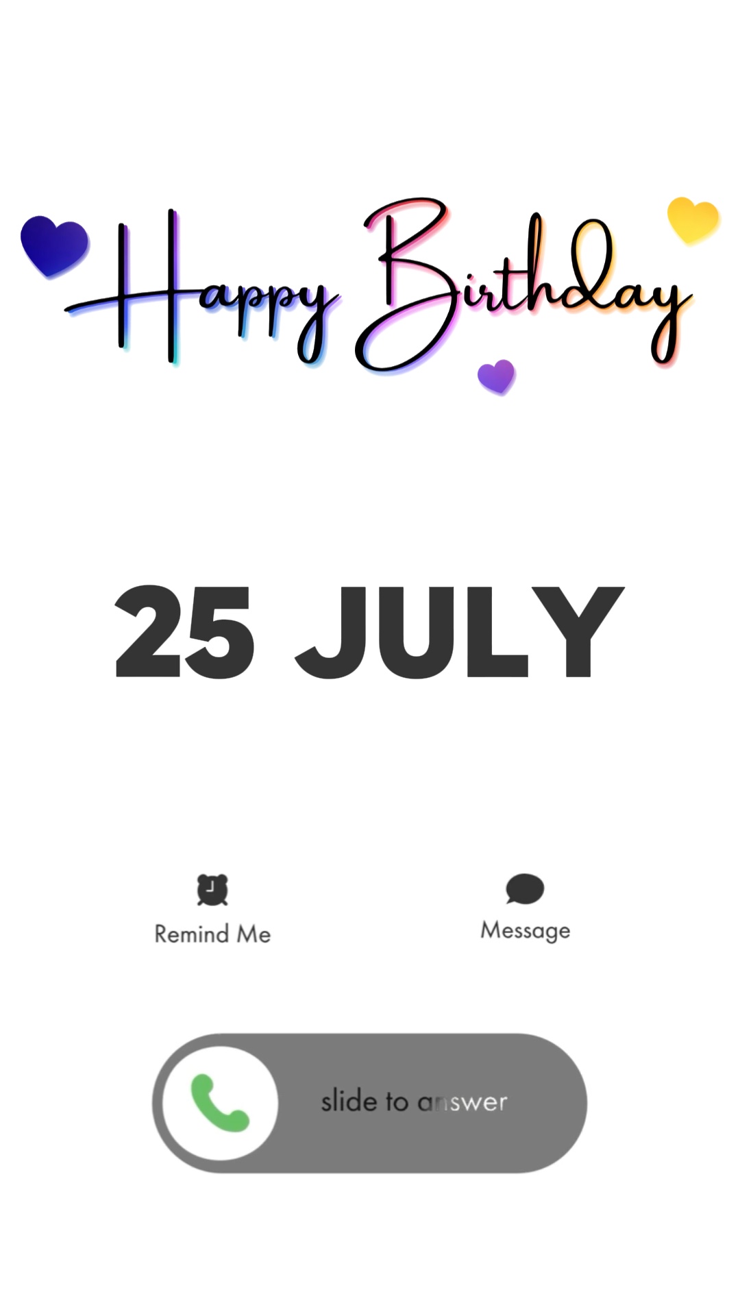 Happy Birthday call